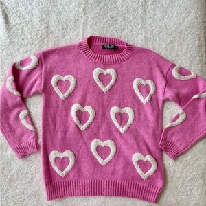 Pink Heart Sweater